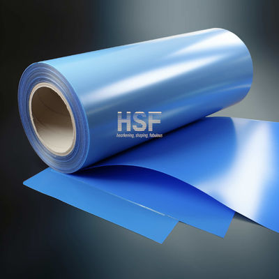85 μM Blauwe MOPP Silicone coated release film voor voedselverpakkingen, laminatie, bandenetiketten, industriële toepassingen