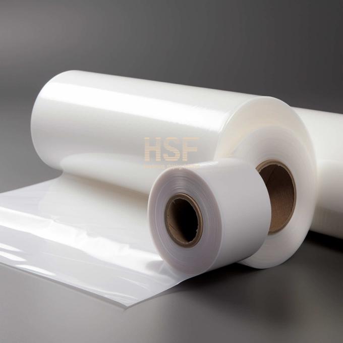 Close-up view of 50Î¼m Opaque White LDPE Film material